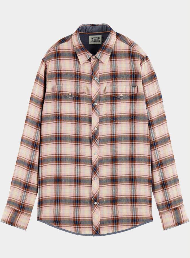 Scotch & Soda Casual hemd lange mouw iconic checked western regular 164464/0217