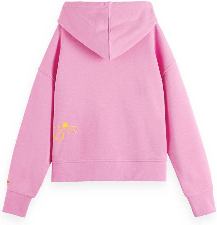 Scotch & Soda Hoodie in biologische katoenblend met print