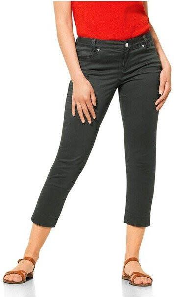 Street One cropped slim fit broek Yulius donkergroen
