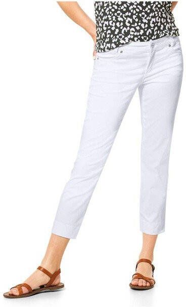 Street One cropped slim fit broek Yulius wit