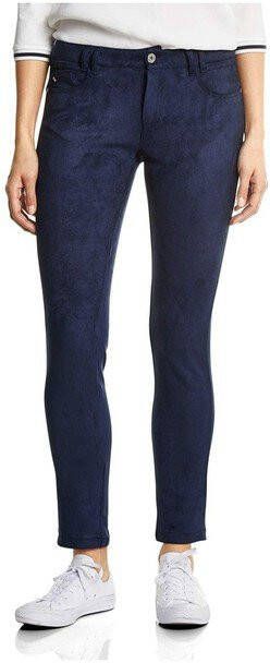 Slim fit York in suèdelook deep blue