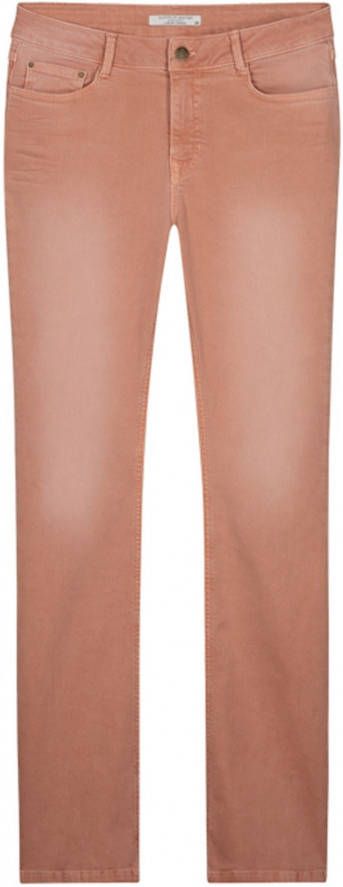 Summum 4s2247 11575 515 flared pant slubby stretch twill peach