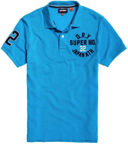 Superdry Blauw gemeleerd Classic Superstate polo