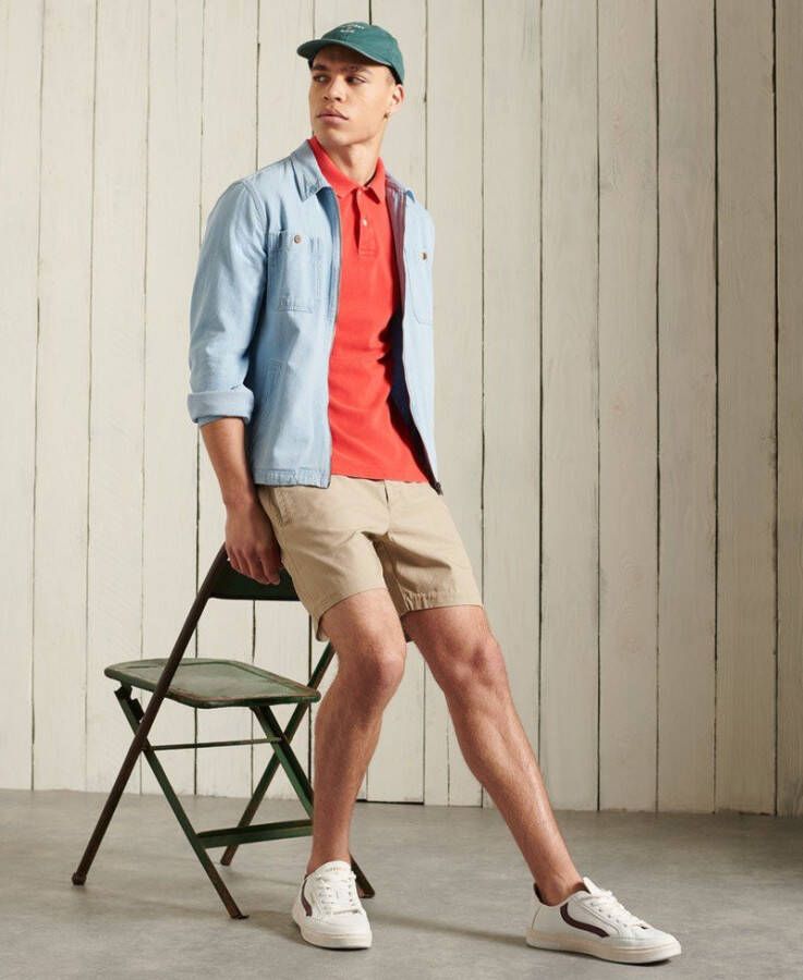 Superdry S/s vintage destroyed polo apple red(m1110198a omg )