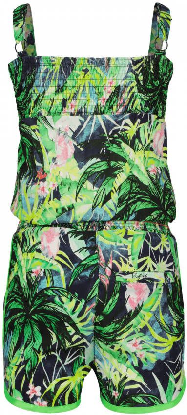 Vingino jumpsuit Patrice met all over print groen/multicolor