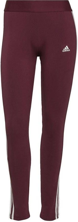 adidas Leggings Loungewear Essentials 3 Stripes Bordeaux/Wit Vrouw