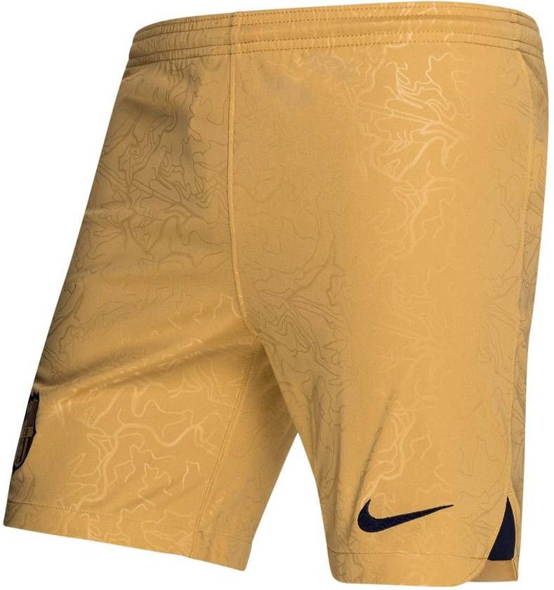 Nike FC Barcelona 2022/23 Stadium Uit Dri FIT Voetbalshorts voor heren Bruin