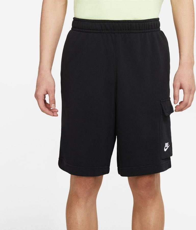 Nike Sportswear Club Cargoshorts van sweatstof voor heren Zwart