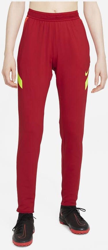 Nike Trainingsbroek Dri FIT Strike 21 Rood/Rood/Neon Vrouw