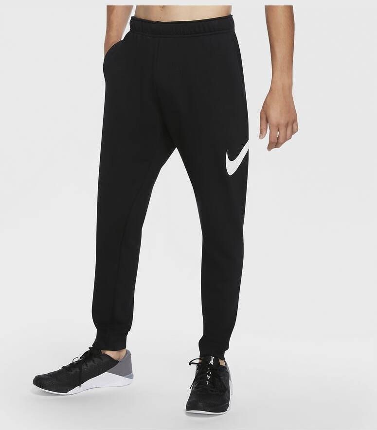 Nike Dri FIT Trainingsbroek met taps toelopend design voor heren Black/White Heren