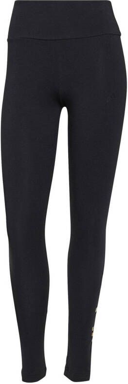 adidas loungewear essentials high waisted logo legging zwart/goud dames