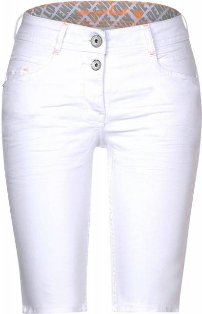CECIL slim fit bermuda wit