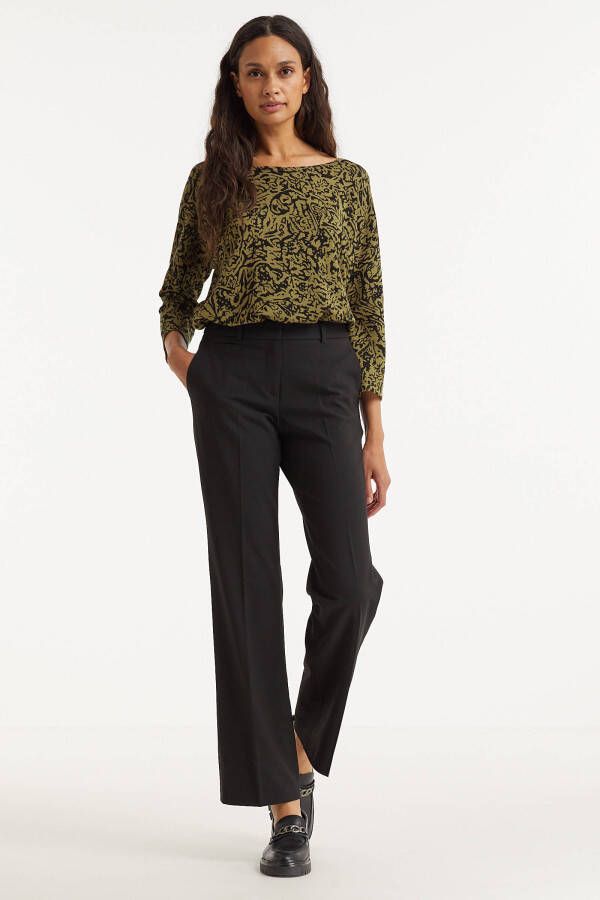 ESPRIT edc Women straight fit broek zwart