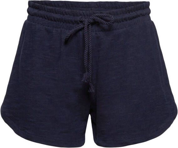 ESPRIT edc Women wide leg sweatshort van biologisch katoen donkerblauw