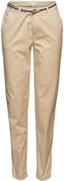 ESPRIT Women Casual slim fit chino beige
