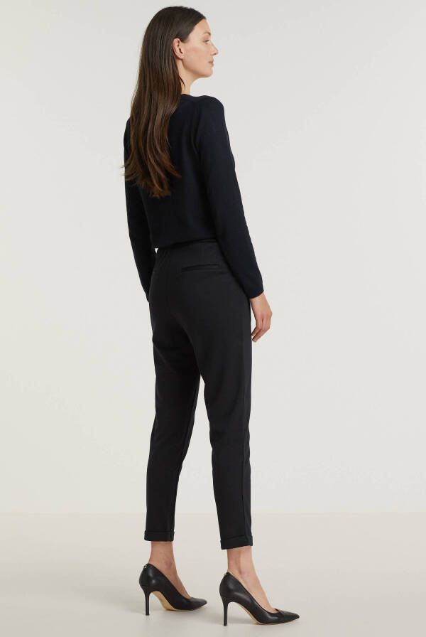 ESPRIT Women Casual tapered fit broek zwart