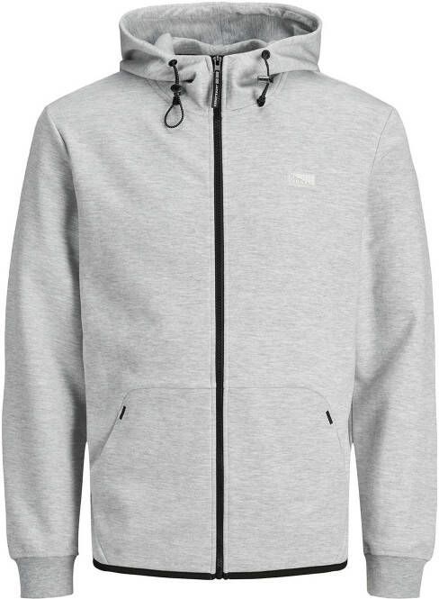 JACK & JONES CORE sweatvest JCOAIR lichtgrijs melange