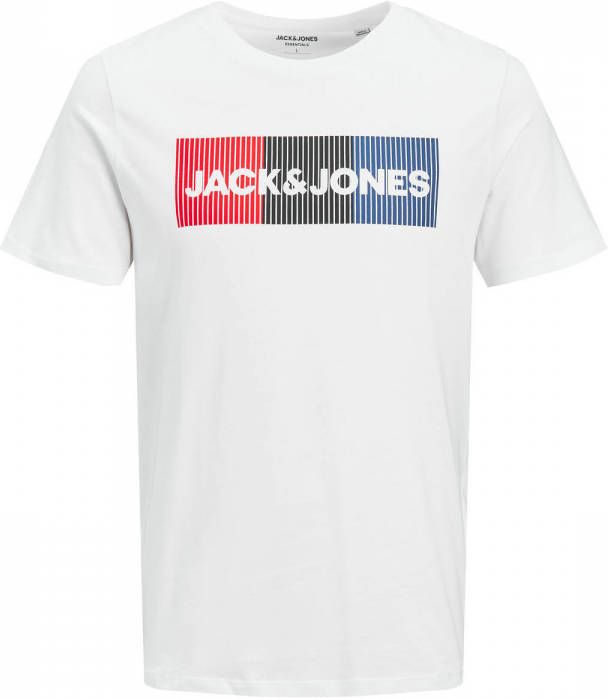 JACK & JONES ESSENTIALS T shirt JJECORP met logo wit