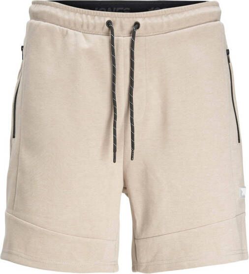 JACK & JONES JUNIOR gemêleerde sweatshort JJIAIR beige
