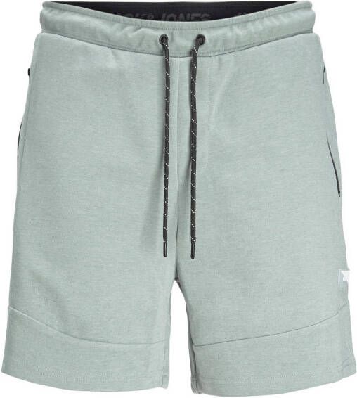 JACK & JONES JUNIOR gemêleerde sweatshort JJIAIR mintgroen