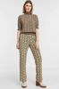 Lofty Manner gebloemde high waist straight fit broek Mila bruin/geel online kopen