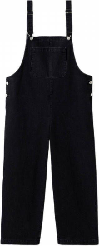 Mango Mariela loose fit cropped tuinbroek van denim met gekleurde wassing