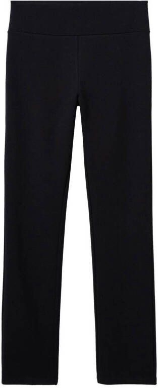 Mango high waist straight fit legging zwart