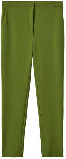 Mango Macaron high waist slim fit cropped pantalon met steekzakken