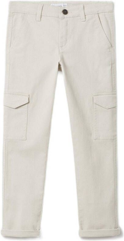 Mango Cargo tapered fit cargobroek met stretch