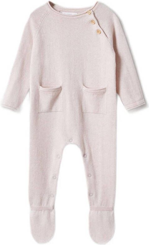Mango Kids fijngebreid newborn baby boxpak zand
