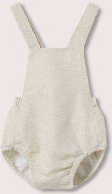 Mango Kids newborn baby boxpak met linnen beige