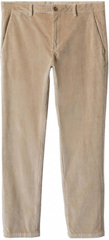 Mango Berdam tapered fit cropped pantalon van corduroy