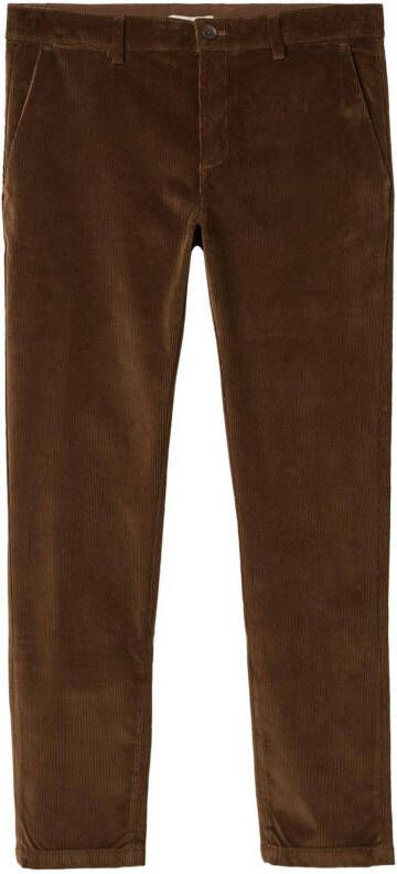 Mango Berdam tapered fit cropped pantalon van corduroy