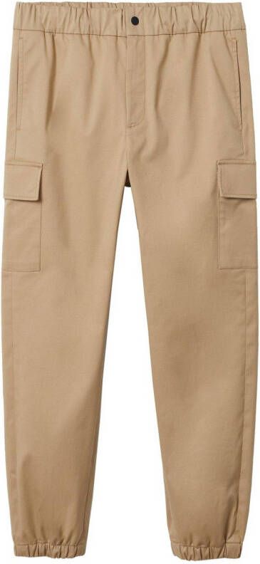 Mango Man regular fit broek lichtbeige