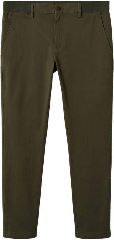 Mango Prato tapered fit chino met trekkoord en steekzakken