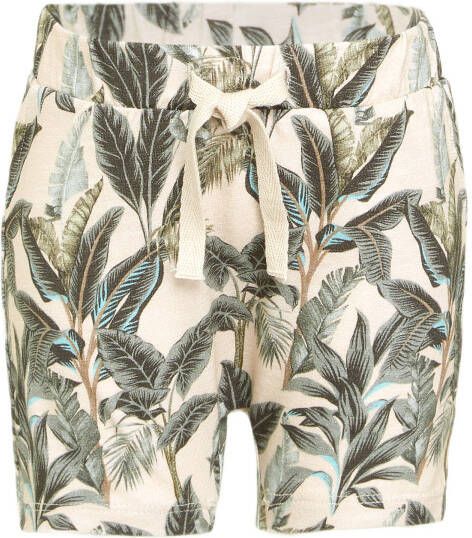 NAME IT BABY regular fit sweatshort Jannik met all over print groen/wit/turquoise