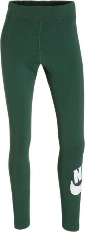 Nike Sportswear Essential Legging met hoge taille en logo voor dames Groen