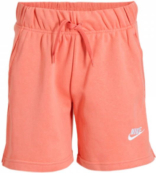 Nike Sportswear Club Meisjesshorts van sweatstof Pink Salt/White