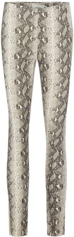 OBJECT legging OBJBELLE met slangenprint beige