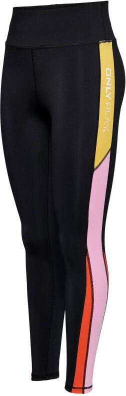 ONLY PLAY sportlegging ONPAGNE zwart/lila/geel