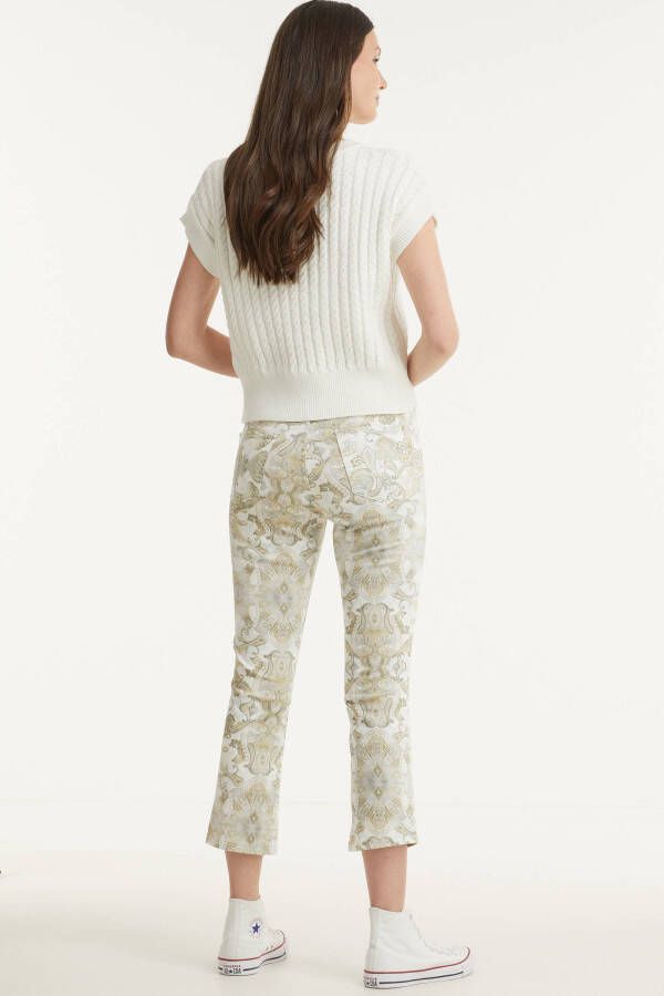 Para Mi bootcut broek Yara (Sequins) / Faded Paisley met paisleyprint mintgroen