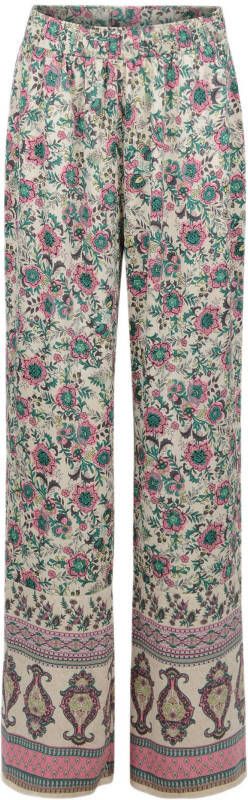 Shoeby Eksept high waist wide leg palazzo broek Printed met all over print multi