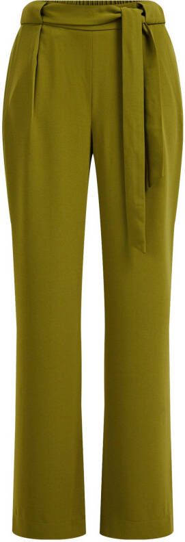 WE Fashion high waist loose fit broek groen