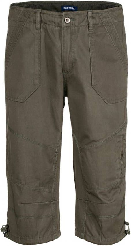 BABISTA Lange bermuda met praktische zakken Olijf
