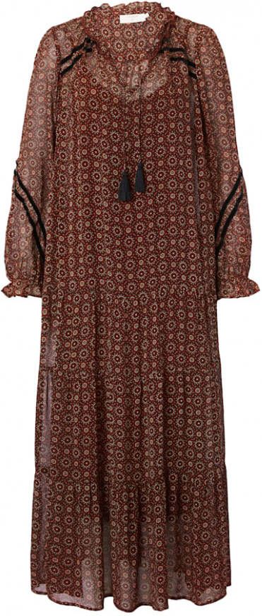 Cream Maxi jurk Roest